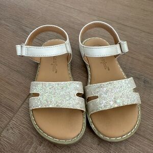 Cat & Jack: Glittery White Kids Sandals